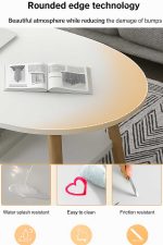 Mesa ovalada estilo mármol - Imagen 3