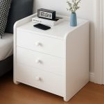 Mesita de noche blanca