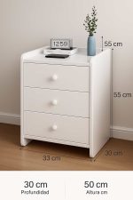 Mesita de noche blanca - Imagen 2