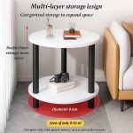 Mesa Auxiliar Redonda de Dos Niveles - Imagen 4