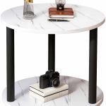 Mesa Auxiliar Redonda de Dos Niveles