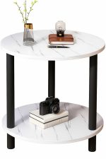 Mesa Auxiliar Redonda de Dos Niveles