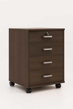 Archivador Móvil de Cuatro Gavetas con Cerradura