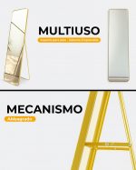Espejo Dorado Piso - Imagen 2