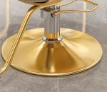 Silla de Estética Acolchada con Base Hidráulica Dorada - Imagen 4