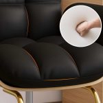 Silla de Estética Acolchada con Base Hidráulica Dorada - Imagen 3