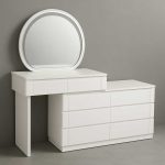 Tocador blanco con espejo LED