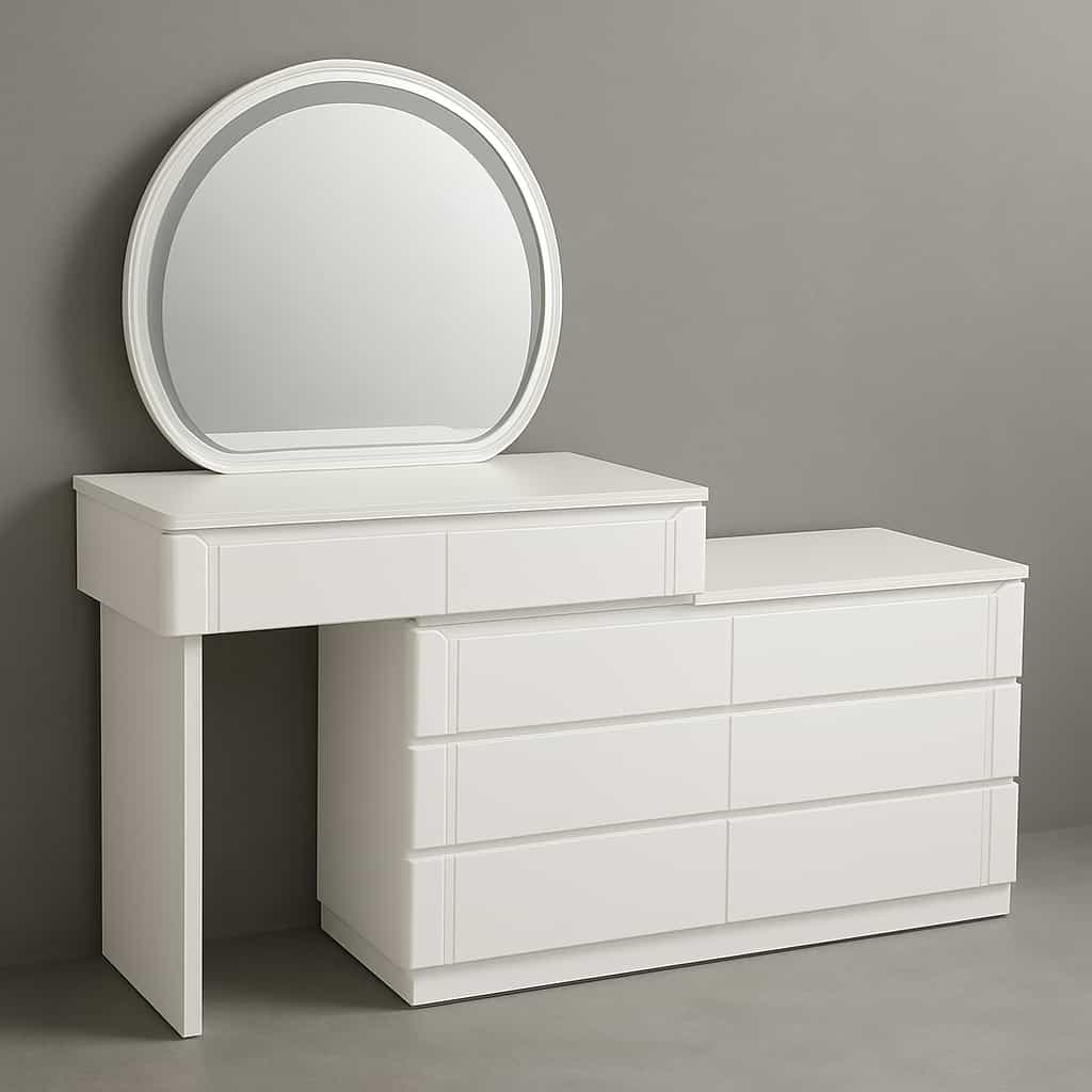 ChatGPT Image 28 nov 2025, 03_06_51 p.m. Tocador blanco con espejo LED - Imagen 1