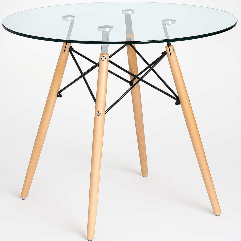 KA2177 FRONTAL Mesa redonda de vidrio - Imagen 1