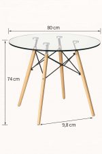 Mesa redonda de vidrio - Imagen 3