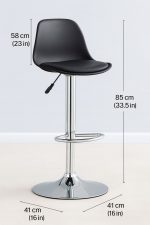 Banqueta moderna cromada - Imagen 2