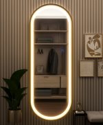 Espejo LED Semi-Ovalado