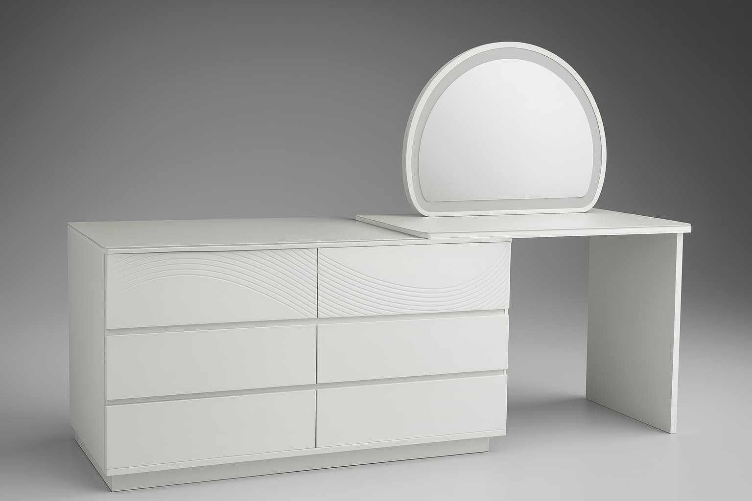 c5564a7f-d089-45fc-bda1-3322579a3da2 Tocador blanco con luz LED - Imagen 1