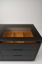 Tocador negro con vitrina - Imagen 2